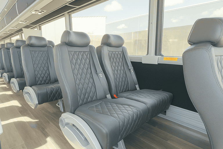 interior of Charter Bus Rental Redondo Beach charter bus